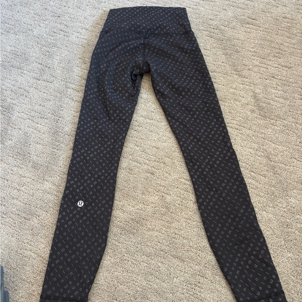 lululemon athletica Charcoal Patterned Kids Leggings